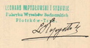 Kopydłowski - pieczęć i podpis